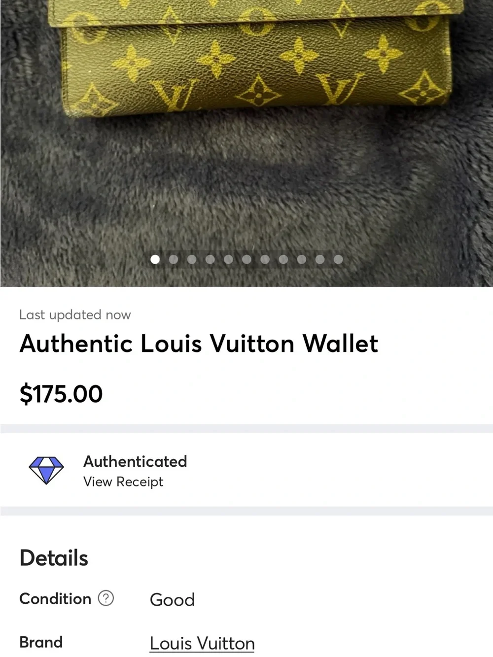 Authentic 1996 Louis Vuitton Brown Monogram Continental Wallet